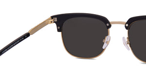 Black Clubmaster Full Rim Unisex Sunglasses by John Jacobs-217767
