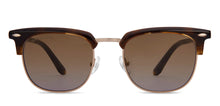 Load image into Gallery viewer, Gold Clubmaster Full Rim Unisex Sunglasses by John Jacobs-217769