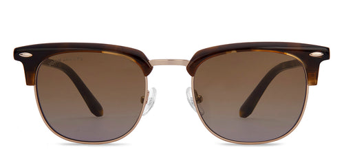 Gold Clubmaster Full Rim Unisex Sunglasses by John Jacobs-217769
