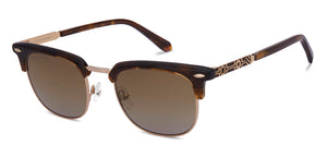 Gold Clubmaster Full Rim Unisex Sunglasses by John Jacobs-217769