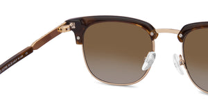 Gold Clubmaster Full Rim Unisex Sunglasses by John Jacobs-217769
