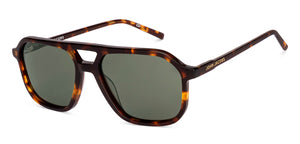 Havana Aviator Full Rim Unisex Sunglasses by John Jacobs-226541