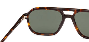 Havana Aviator Full Rim Unisex Sunglasses by John Jacobs-226541