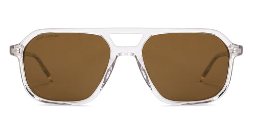 Transparent Aviator Full Rim Unisex Sunglasses by John Jacobs-226542