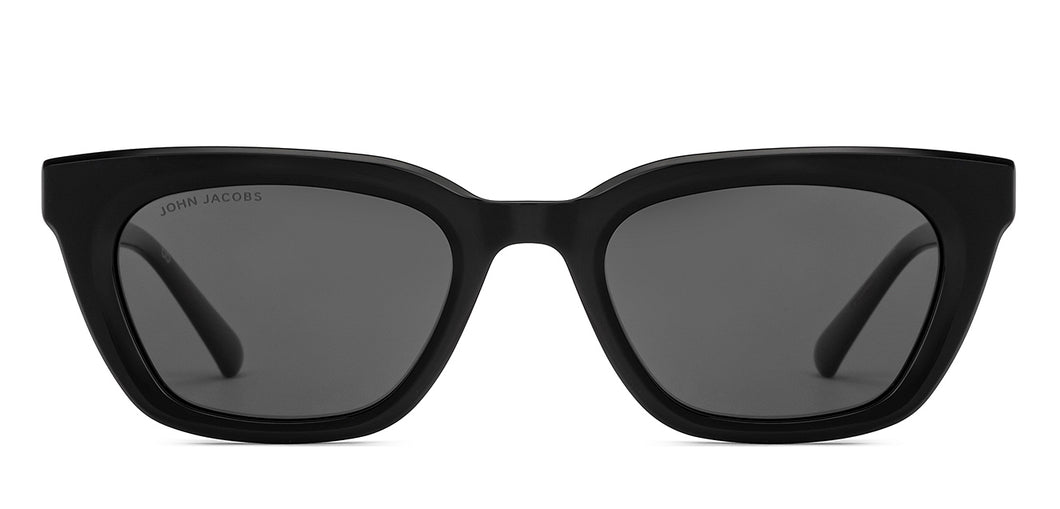 Black Cat Eye Full Rim Women Sunglasses by John Jacobs-226545