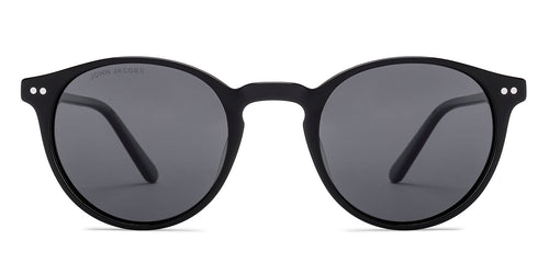 Black Round Full Rim Unisex Sunglasses by John Jacobs-220522
