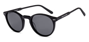 Black Round Full Rim Unisex Sunglasses by John Jacobs-220522