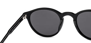 Black Round Full Rim Unisex Sunglasses by John Jacobs-220522