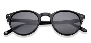 Black Round Full Rim Unisex Sunglasses by John Jacobs-220522