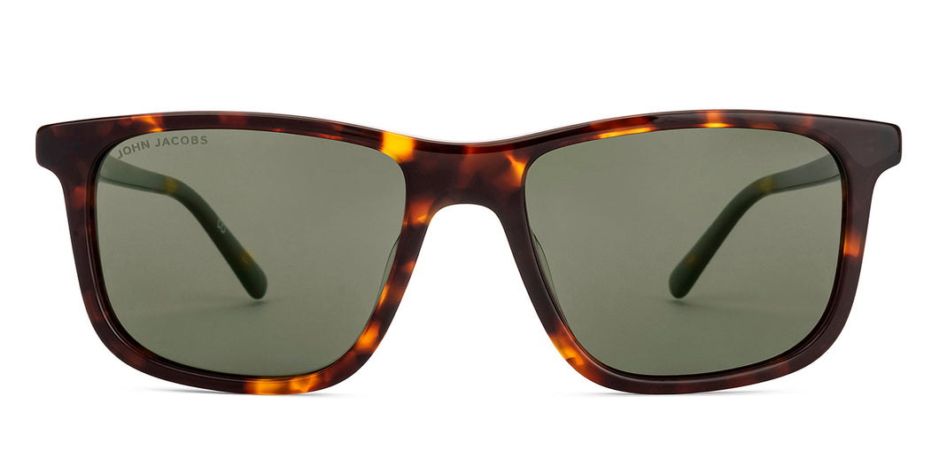Havana Wayfarer Full Rim Unisex Sunglasses by John Jacobs-226547