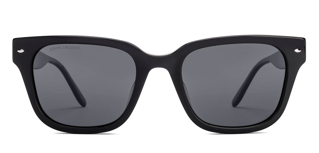 Black Square Full Rim Unisex Sunglasses by John Jacobs-220528