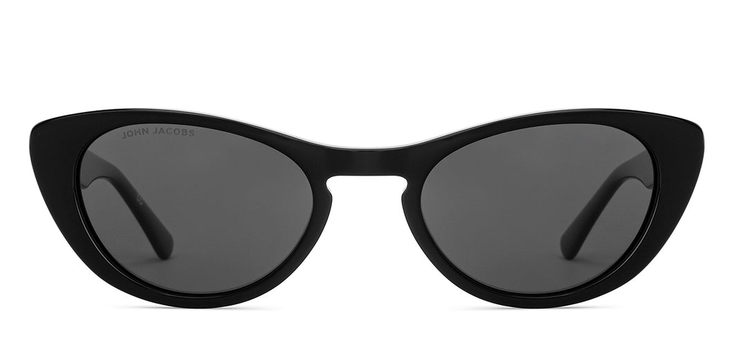 Black Cat Eye Full Rim Women Sunglasses by John Jacobs-226550