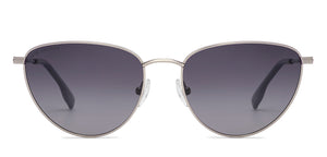 Silver Cat Eye Full Rim Women Sunglasses by John Jacobs-222527