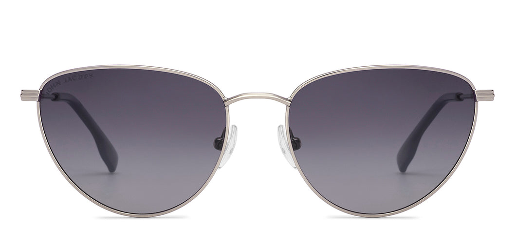 Silver Cat Eye Full Rim Women Sunglasses by John Jacobs-222527