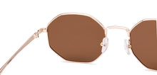 Load image into Gallery viewer, Gold Geometric Full Rim Unisex Sunglasses by John Jacobs-222547