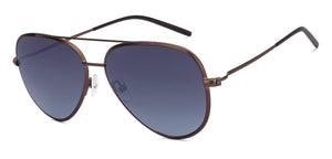 Brown Aviator Full Rim Men Sunglasses by John Jacobs-222779