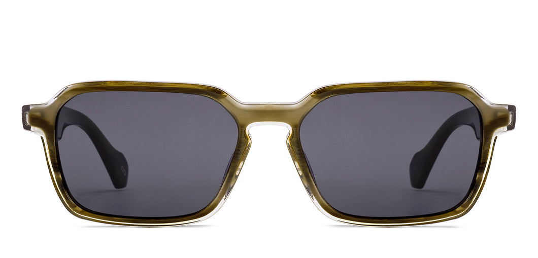 Green Rectangle Full Rim Unisex Sunglasses by John Jacobs-222927