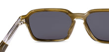 Load image into Gallery viewer, Green Rectangle Full Rim Unisex Sunglasses by John Jacobs-222927