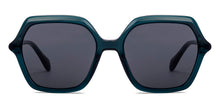 Load image into Gallery viewer, Green Geometric Full Rim Unisex Sunglasses by John Jacobs-225421