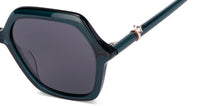 Load image into Gallery viewer, Green Geometric Full Rim Unisex Sunglasses by John Jacobs-225421
