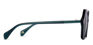 Green Geometric Full Rim Unisex Sunglasses by John Jacobs-225421
