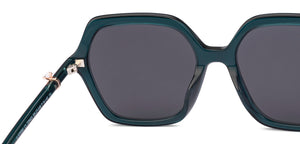 Green Geometric Full Rim Unisex Sunglasses by John Jacobs-225421