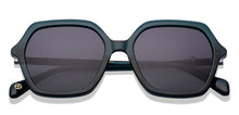 Load image into Gallery viewer, Green Geometric Full Rim Unisex Sunglasses by John Jacobs-225421