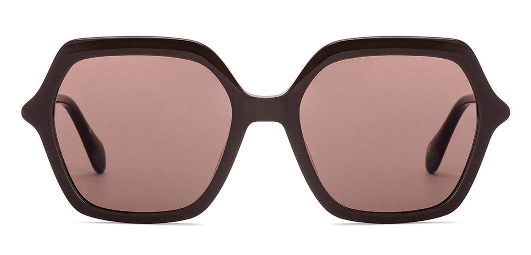Brown Geometric Full Rim Unisex Sunglasses by John Jacobs-225422