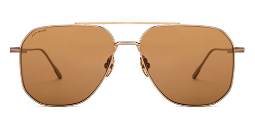 Gold Aviator Full Rim Unisex Sunglasses by John Jacobs-225728