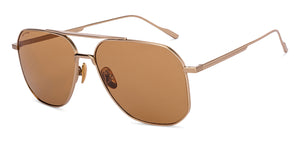 Gold Aviator Full Rim Unisex Sunglasses by John Jacobs-225728