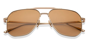 Gold Aviator Full Rim Unisex Sunglasses by John Jacobs-225728