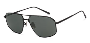 Black Aviator Full Rim Unisex Sunglasses by John Jacobs-225730