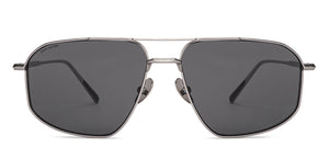 Silver Aviator Full Rim Unisex Sunglasses by John Jacobs-225731