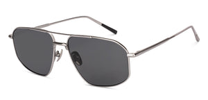 Silver Aviator Full Rim Unisex Sunglasses by John Jacobs-225731