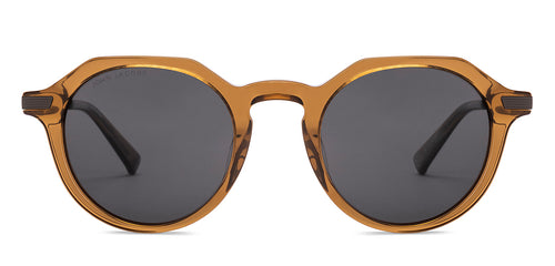 Brown Round Full Rim Unisex Sunglasses by John Jacobs-233501