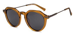 Brown Round Full Rim Unisex Sunglasses by John Jacobs-233501