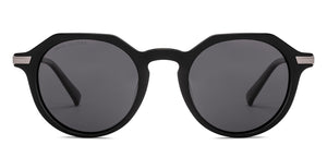 Black Round Full Rim Unisex Sunglasses by John Jacobs-233502