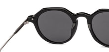 Load image into Gallery viewer, Black Round Full Rim Unisex Sunglasses by John Jacobs-233502