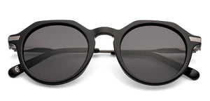 Black Round Full Rim Unisex Sunglasses by John Jacobs-233502