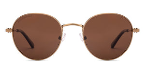 Gold Round Full Rim Unisex Sunglasses by John Jacobs-233503