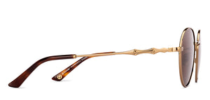 Gold Round Full Rim Unisex Sunglasses by John Jacobs-233503