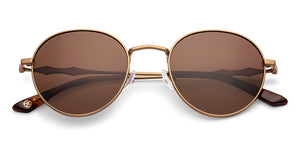 Gold Round Full Rim Unisex Sunglasses by John Jacobs-233503