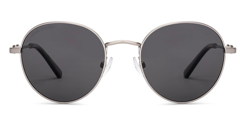 Silver Round Full Rim Unisex Sunglasses by John Jacobs-233504