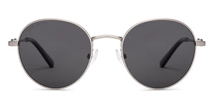 Silver Round Full Rim Unisex Sunglasses by John Jacobs-233504