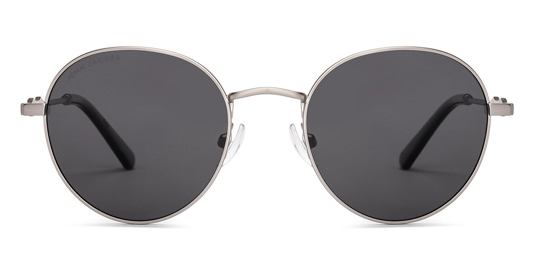 Silver Round Full Rim Unisex Sunglasses by John Jacobs-233504