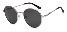 Load image into Gallery viewer, Silver Round Full Rim Unisex Sunglasses by John Jacobs-233504