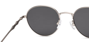 Silver Round Full Rim Unisex Sunglasses by John Jacobs-233504
