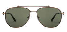 Load image into Gallery viewer, Gold Aviator Full Rim Unisex Sunglasses by John Jacobs-233505