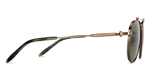 Gold Aviator Full Rim Unisex Sunglasses by John Jacobs-233505
