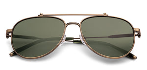 Gold Aviator Full Rim Unisex Sunglasses by John Jacobs-233505
